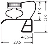 Uszczelka PCV wciskana z magnesem JPC-116